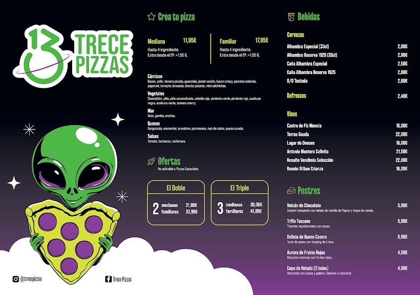 TRECE PIZZAS