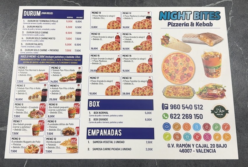 Night Bite HALAL Kebab y Pizzería