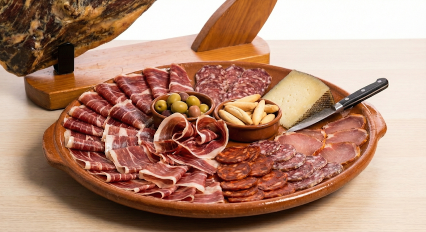 Jamones Tomás Castaño – Ibéricos Artesanales en el Mercado del Carmen (Huelva)