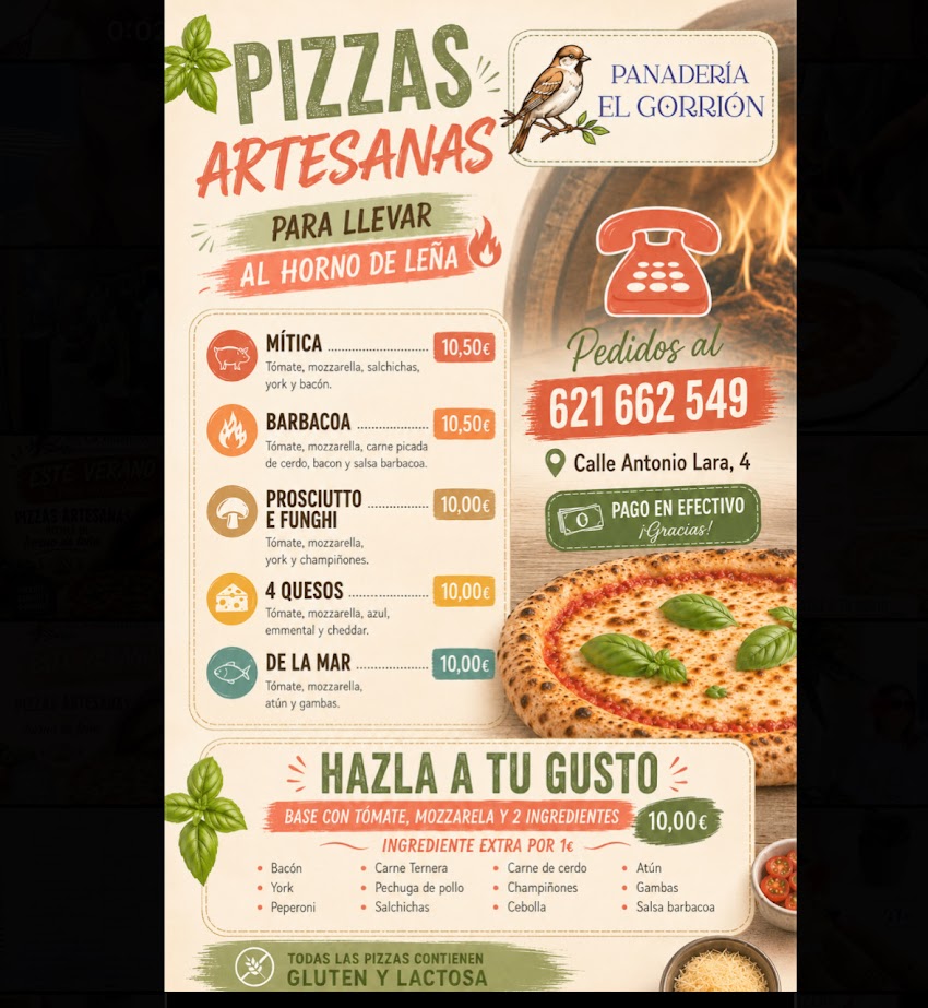 Pizzas El Gorrión