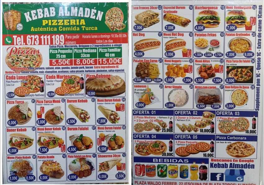Kebab Almadén Y pizzería