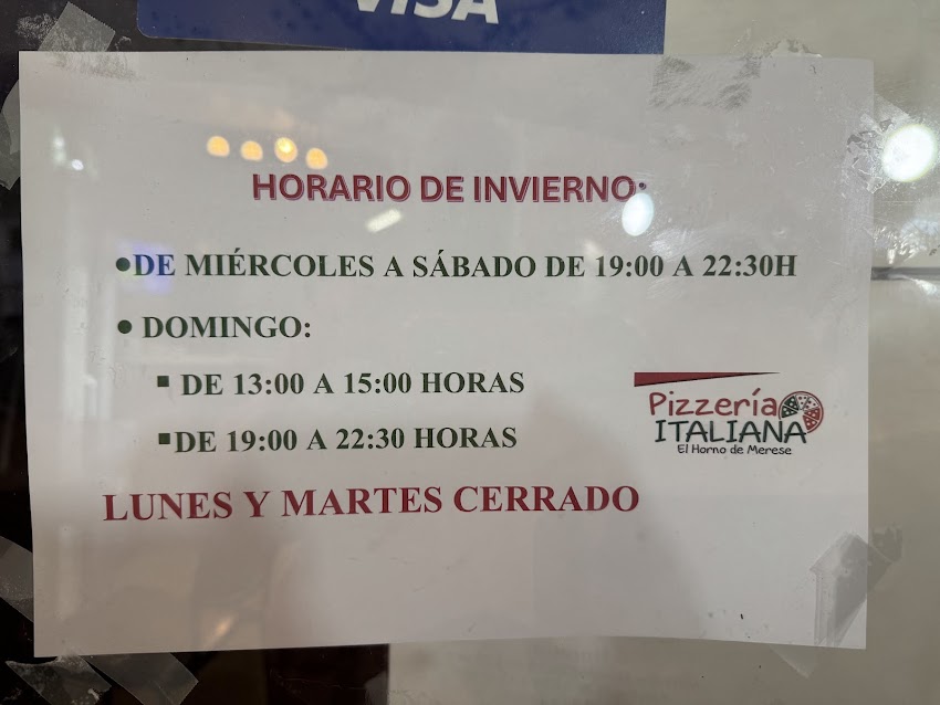Pizzería El Horno de Merese