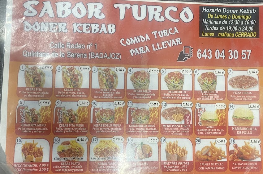 Kebab durum pizzeria halal el quintanejo