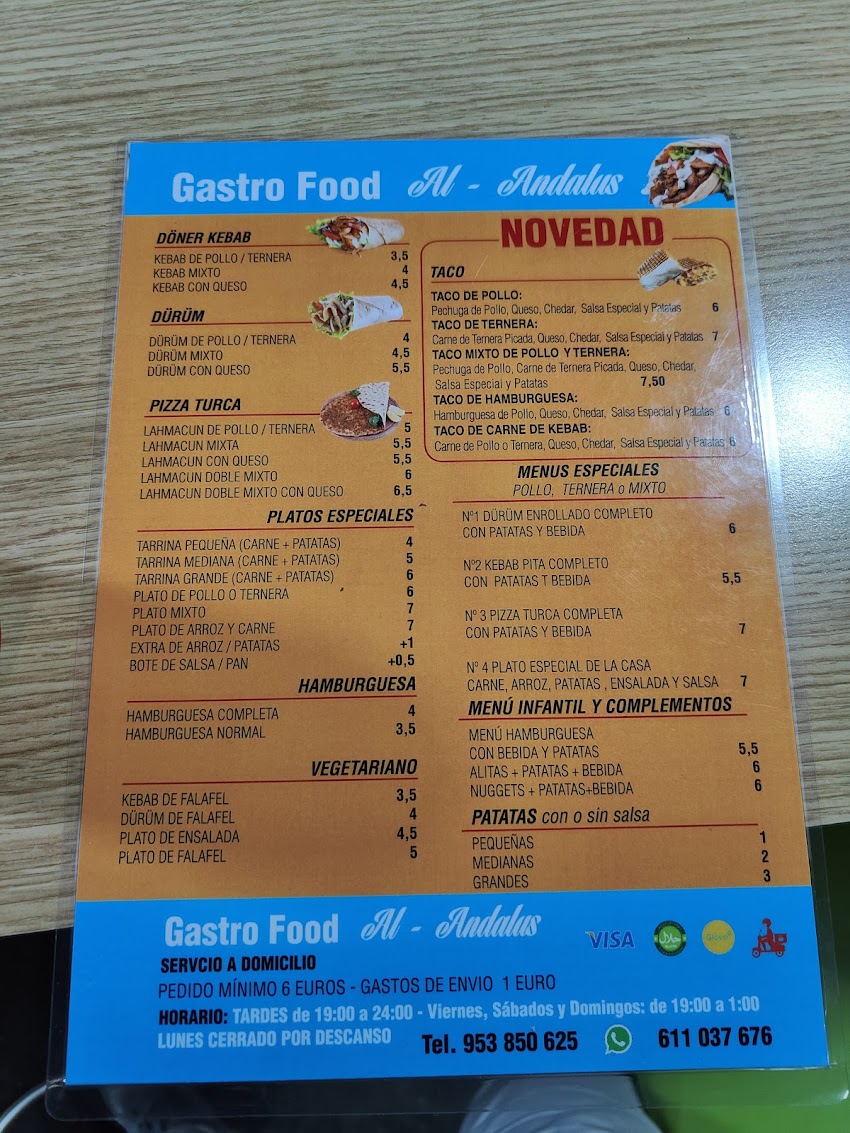 Gastro food al-andalus doner kebap