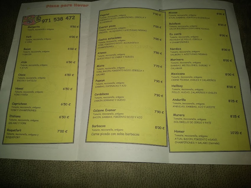 Pizzeria Es cantó de sa pizza