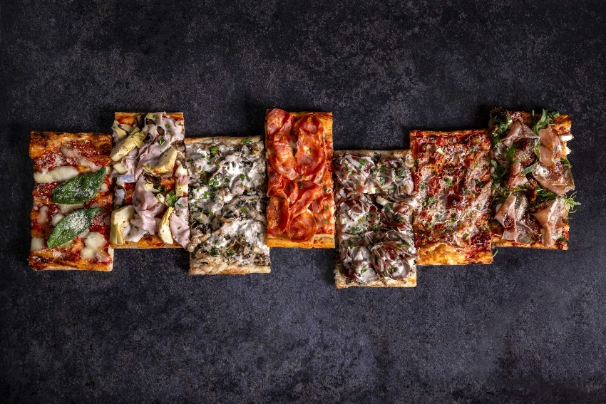 Boccone Giorgio – Pizza romana al corte y Focaccia rellena