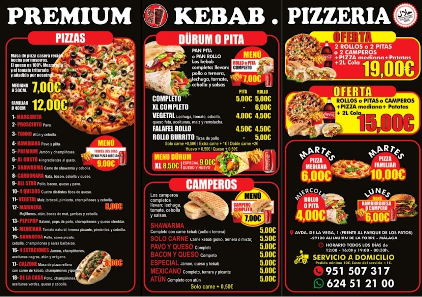 Premium kebab y pizzeria