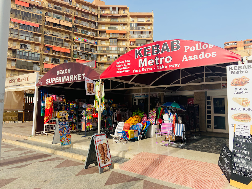 Beach supermarket Y Kebab Metro